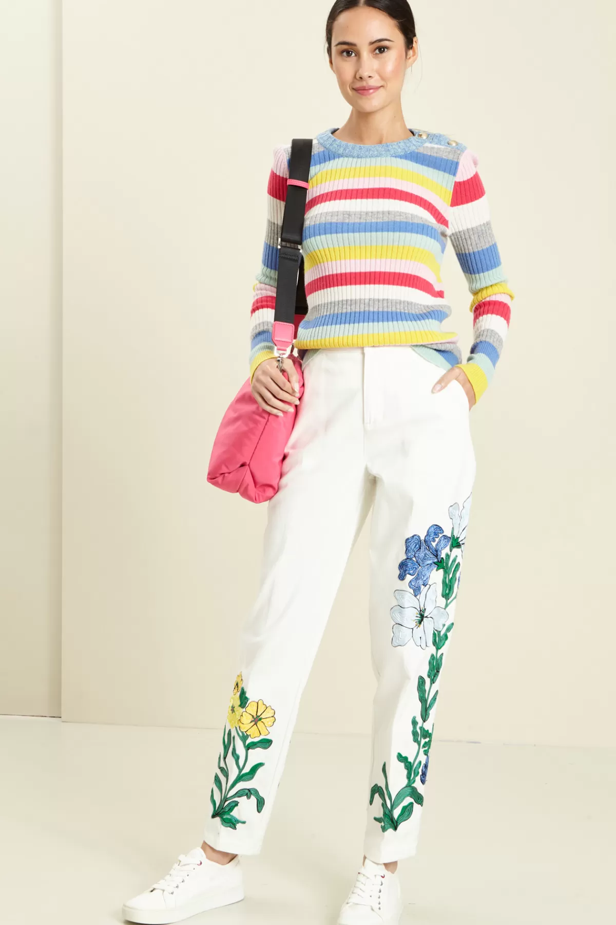 Fashion Market Maglia a coste con bottoni