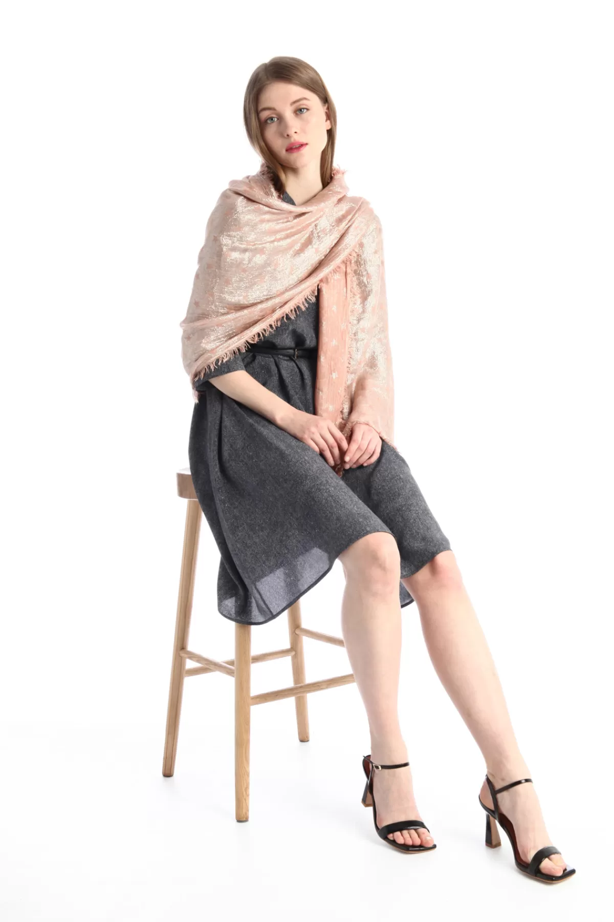 Fashion Market Sciarpa in jacquard lamé
