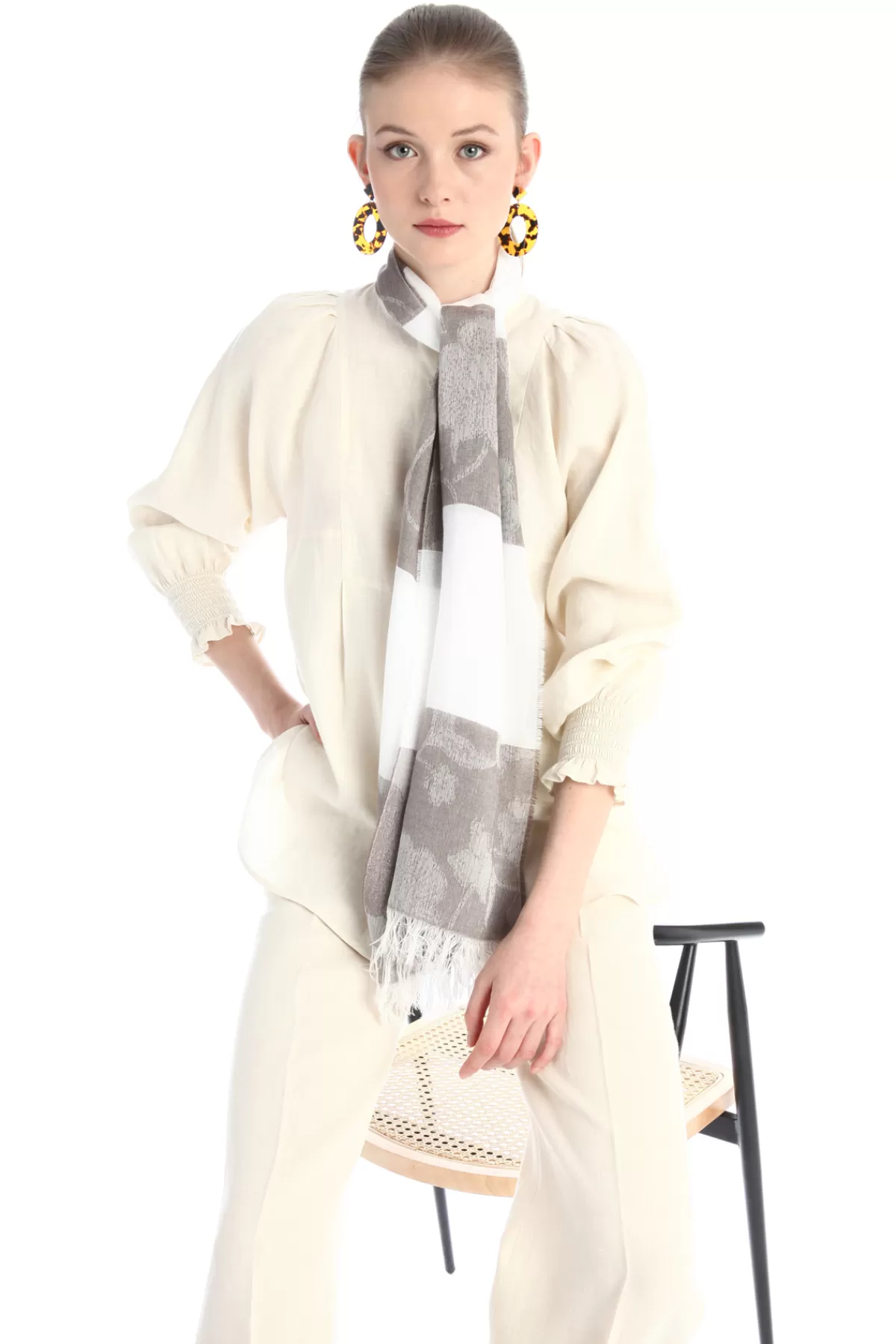 Fashion Market Stola in tela jacquard